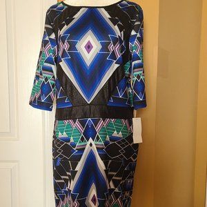 Geometric print dress